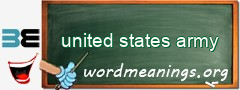 WordMeaning blackboard for united states army